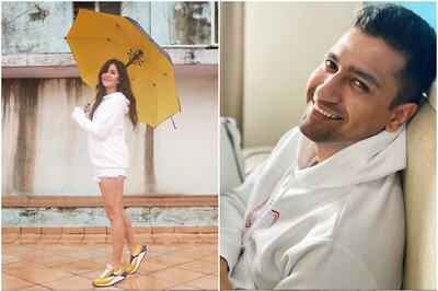 Katrina Kaif and Vicky Kaushal Pose in Similar White Hoodies, Refuel Linkup Rumours