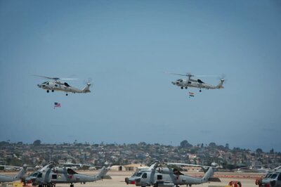 US Navy Hands Over MH-60R Helicopters to India