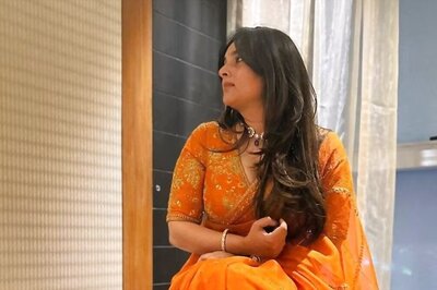 Actress Ramya Looks Gorgeous In Orange Organza Saree, See Pics
