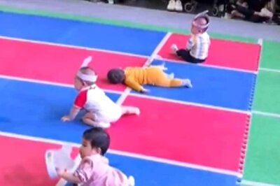 Video Of Baby Sleeping In The Middle Of A Crawling Competition Is Too Good